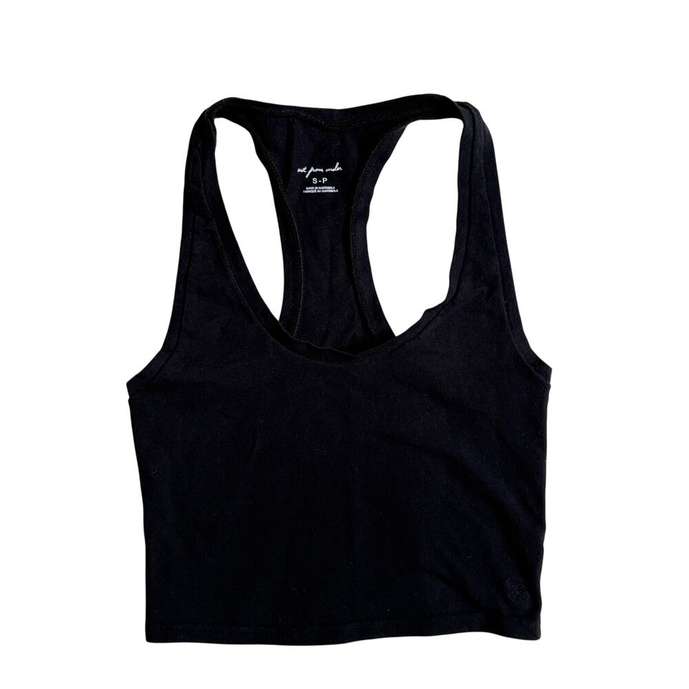 Out from Under by Urban Outfitters Racerback Cropped Tank (Black) - Small